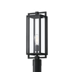 KICHLER 59088BK Goson 20" 1 Light Post Light With Clear Glass Black