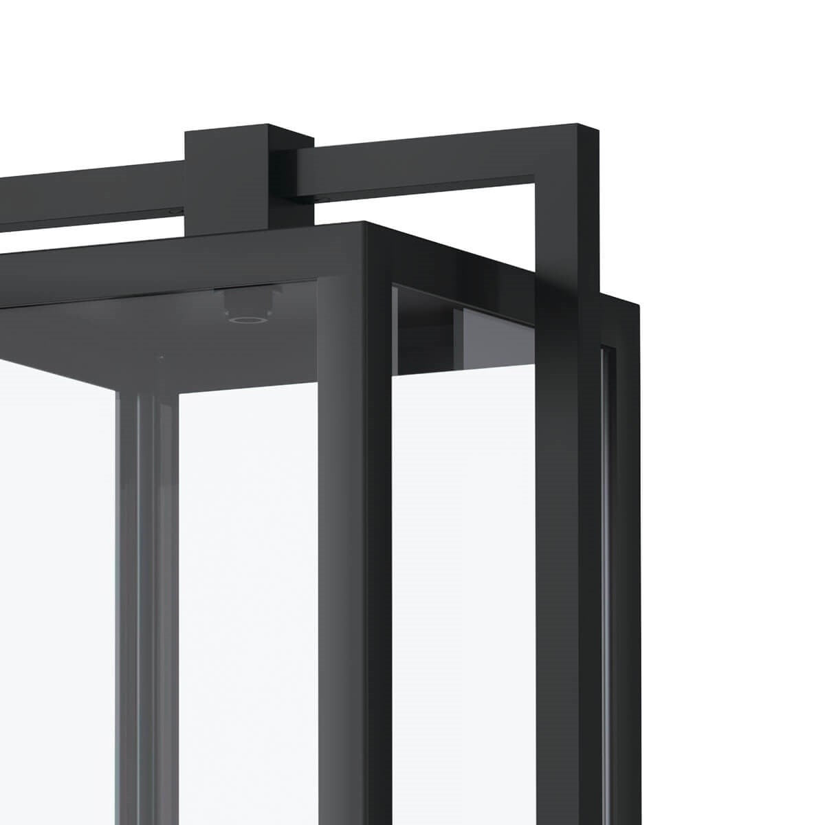 KICHLER 59088BK Goson 20" 1 Light Post Light With Clear Glass Black