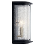 KICHLER 59090DBK Timmin 10" 1 Light Wall Light with Clear Seeded Glass Distressed Black