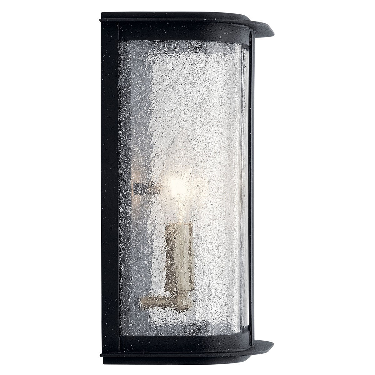 KICHLER 59090DBK Timmin 10" 1 Light Wall Light with Clear Seeded Glass Distressed Black