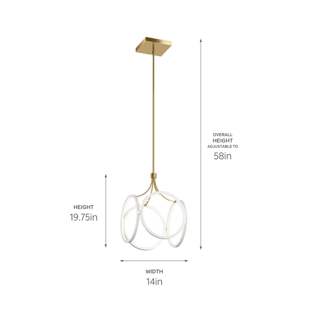 KICHLER 83346WH Ciri Led Pendant White
