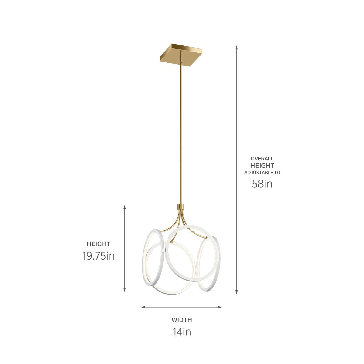 KICHLER 83346WH Ciri Led Pendant White