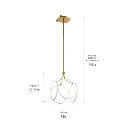 KICHLER 83346WH Ciri Led Pendant White
