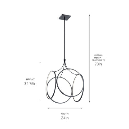 KICHLER 83348MBK Ciri Led Pendant Matte Black