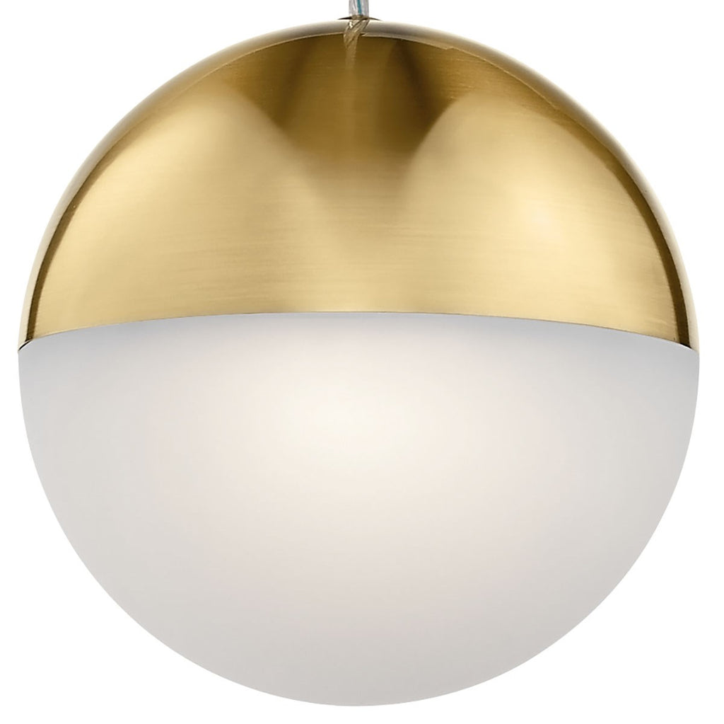 KICHLER 83854CGWH Moonlit 8" Led Pendant With Etched Acrylic Champagne Gold