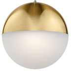 KICHLER 83854CGWH Moonlit 8" Led Pendant With Etched Acrylic Champagne Gold
