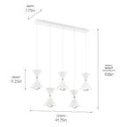 KICHLER 84113MWH Kordan Led Linear Chandelier Matte White