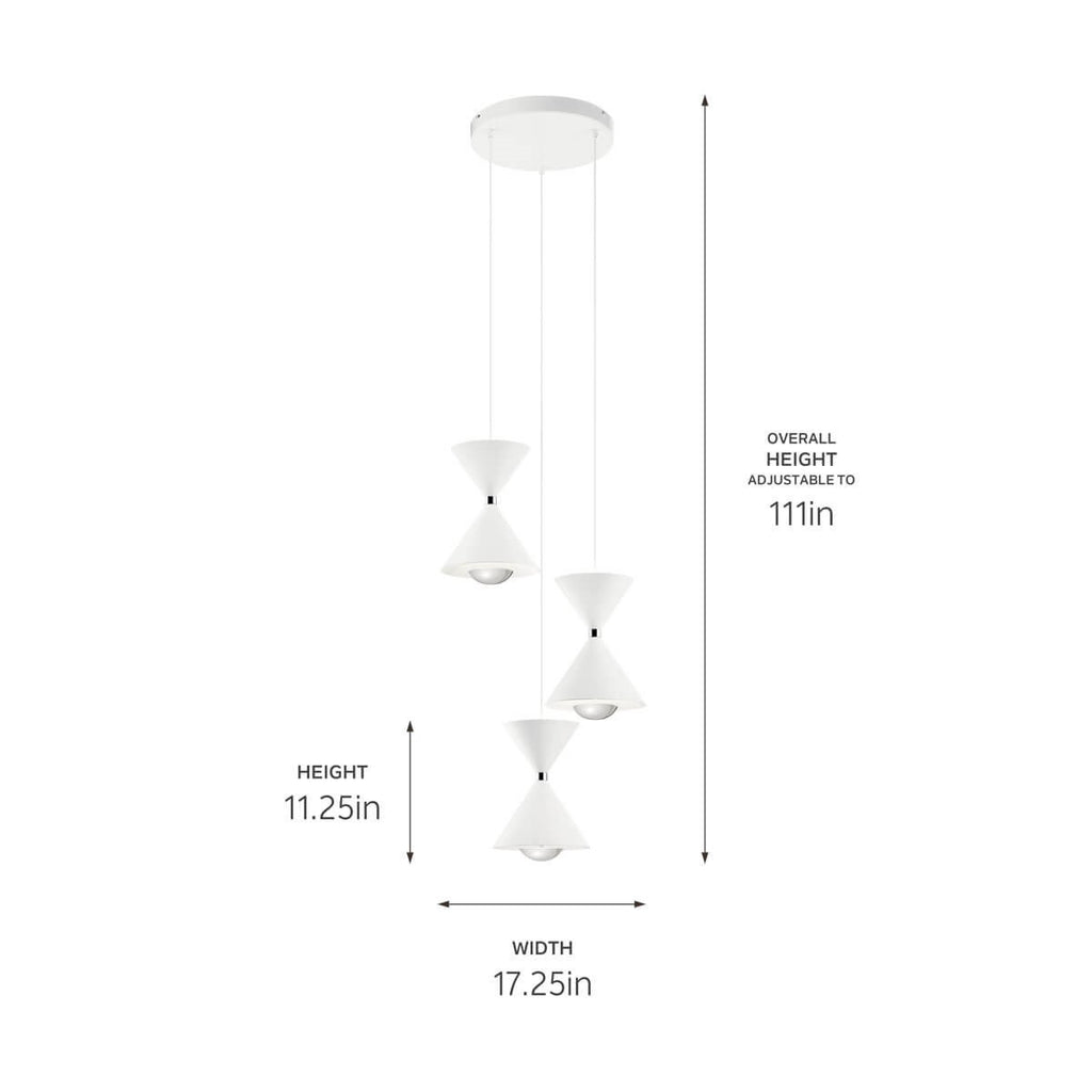 KICHLER 84114MWH Kordan Led Pendant Matte White