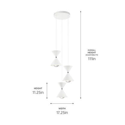 KICHLER 84114MWH Kordan Led Pendant Matte White