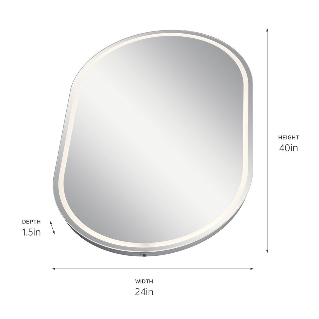 KICHLER 86008 Menillo 32" Led Vanity Mirror With Etched Glass