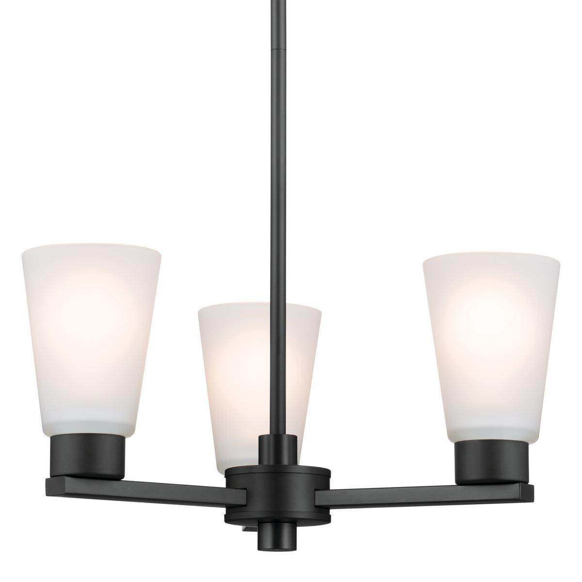 KICHLER 52435BK Stamos Chandelier 3 Light - Black