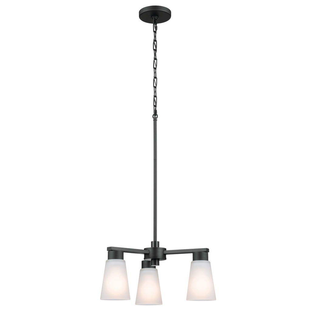 KICHLER 52435BK Stamos Chandelier 3 Light - Black