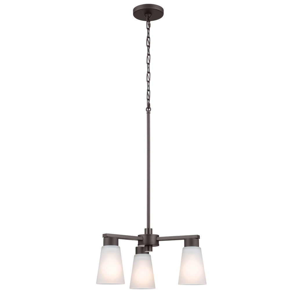 KICHLER 52435OZ Stamos Chandelier 3 Light - Olde Bronze