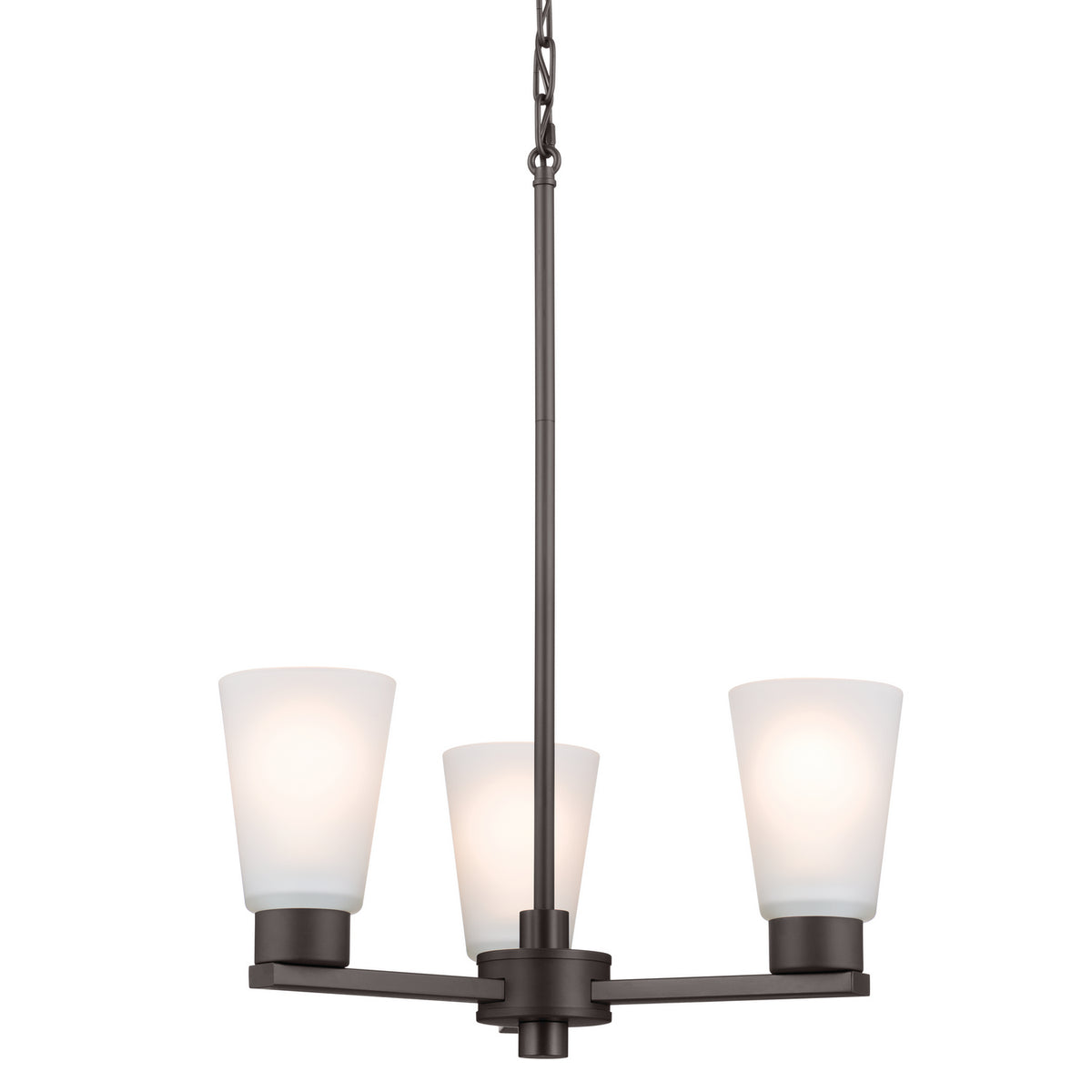 KICHLER 52435OZ Stamos Chandelier 3 Light - Olde Bronze