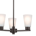 KICHLER 52435OZ Stamos Chandelier 3 Light - Olde Bronze