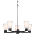 KICHLER 52436BK Stamos Chandelier 5 Light - Black