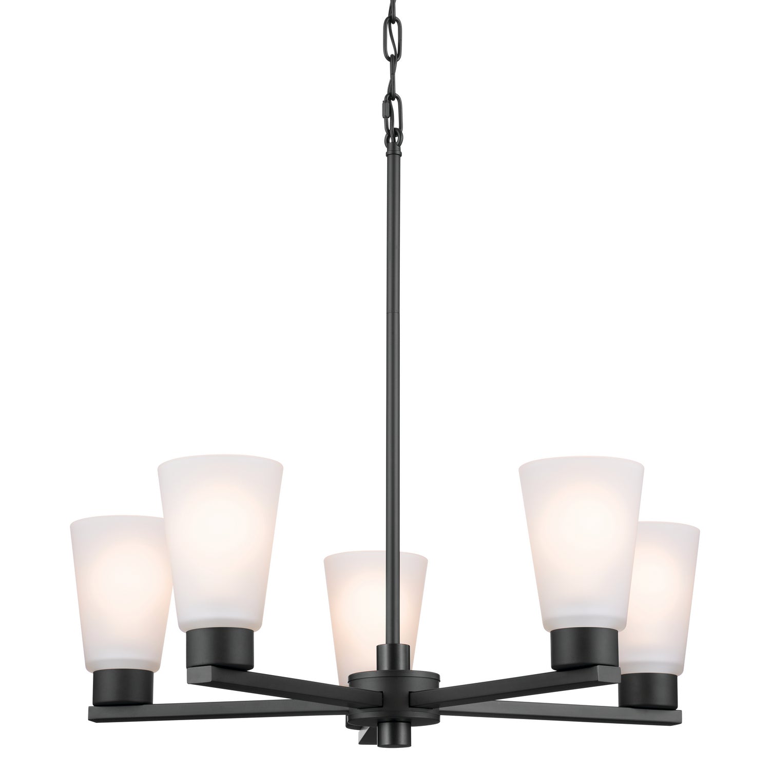 KICHLER 52436BK Stamos Chandelier 5 Light - Black