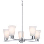 KICHLER 52436NI Stamos Chandelier 5 Light - Brushed Nickel