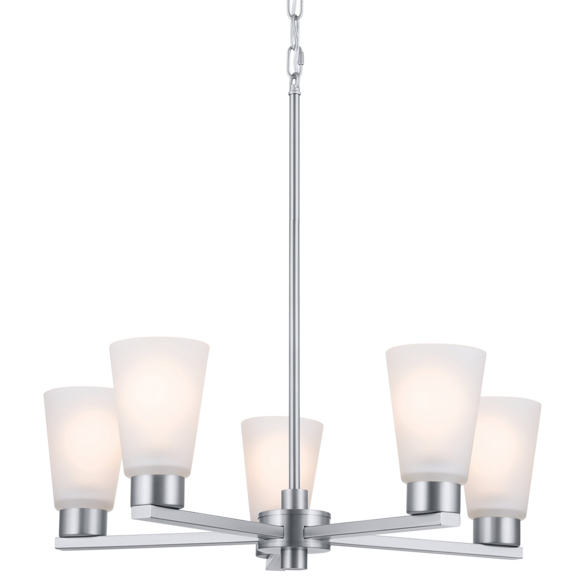 KICHLER 52436NI Stamos Chandelier 5 Light - Brushed Nickel