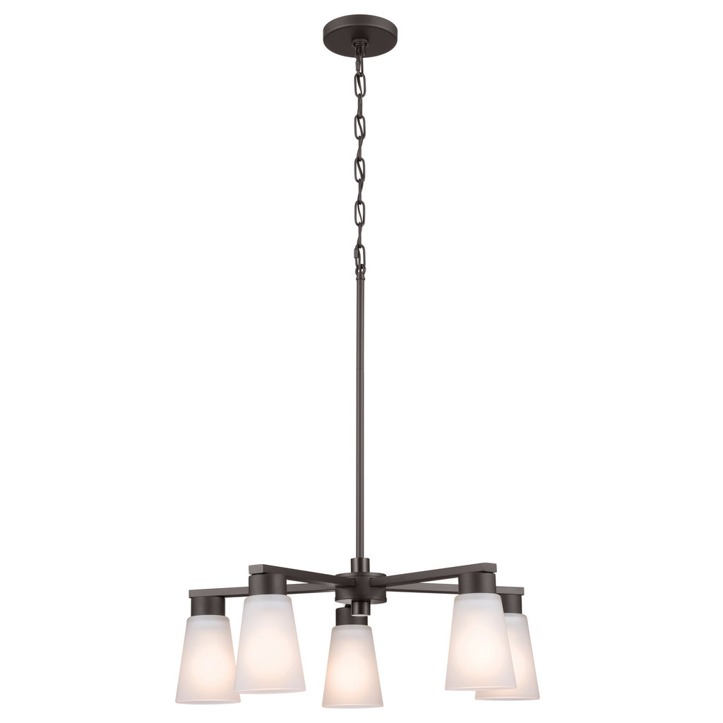 KICHLER 52436OZ Stamos Chandelier 5 Light - Olde Bronze