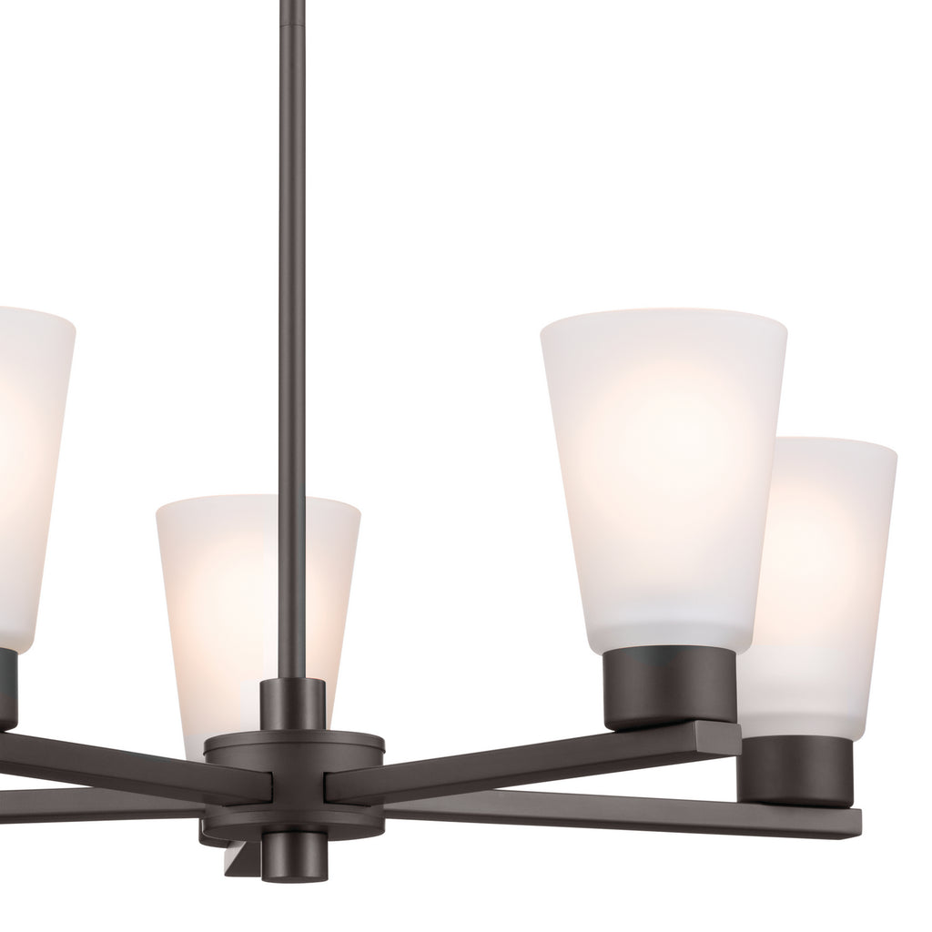 KICHLER 52436OZ Stamos Chandelier 5 Light - Olde Bronze