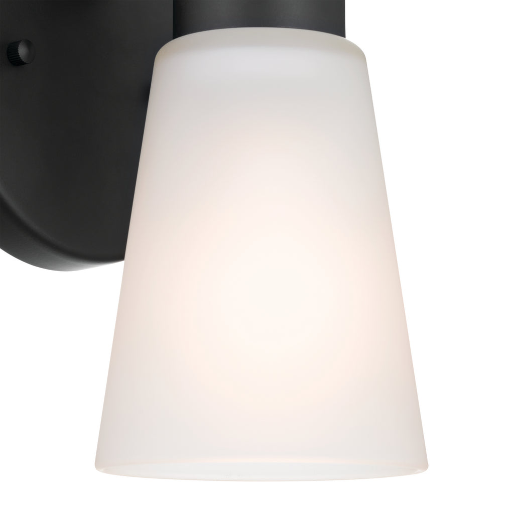 KICHLER 52437BK Stamos Wall Sconce 1 Light - Black