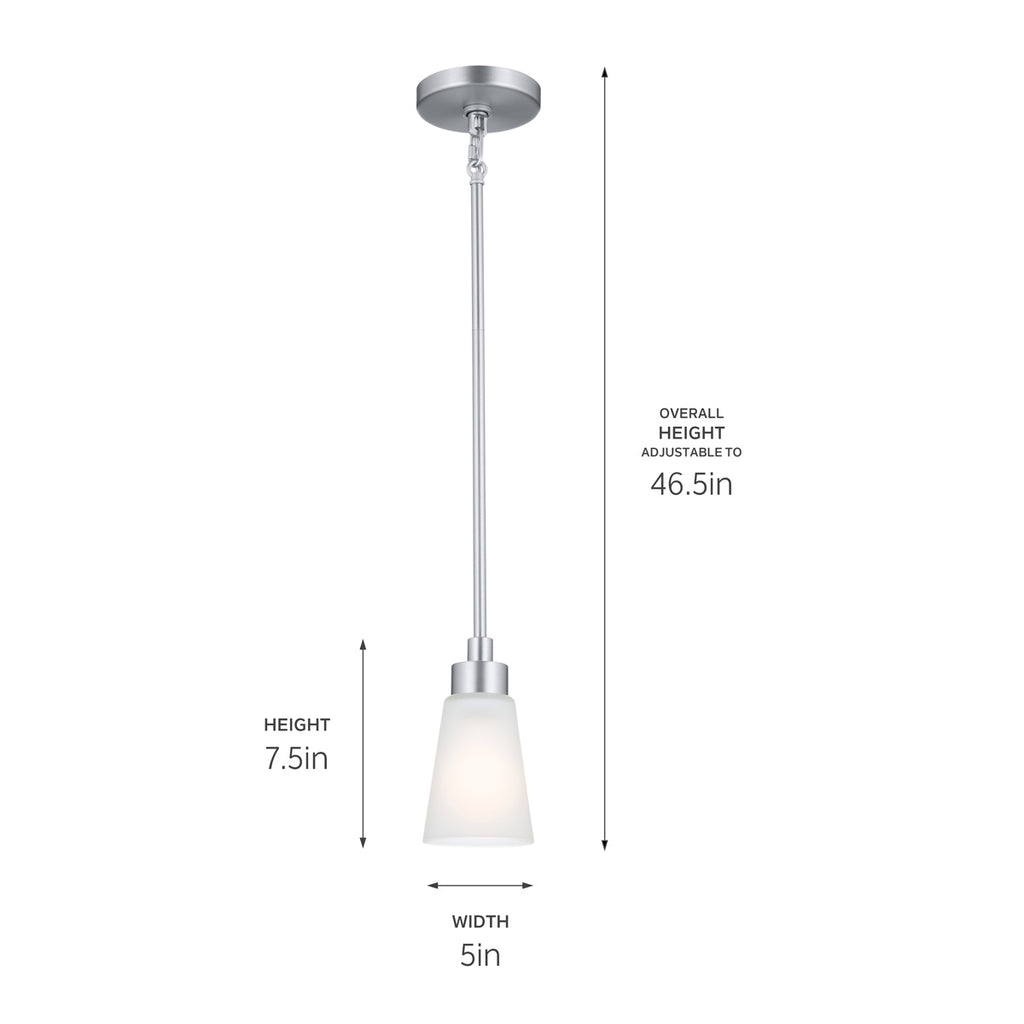 KICHLER 52444NI Erma Mini Pendant 1 Light - Brushed Nickel