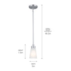 KICHLER 52444NI Erma Mini Pendant 1 Light - Brushed Nickel