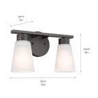 KICHLER 55120OZ Stamos Bath 2 Light - Olde Bronze
