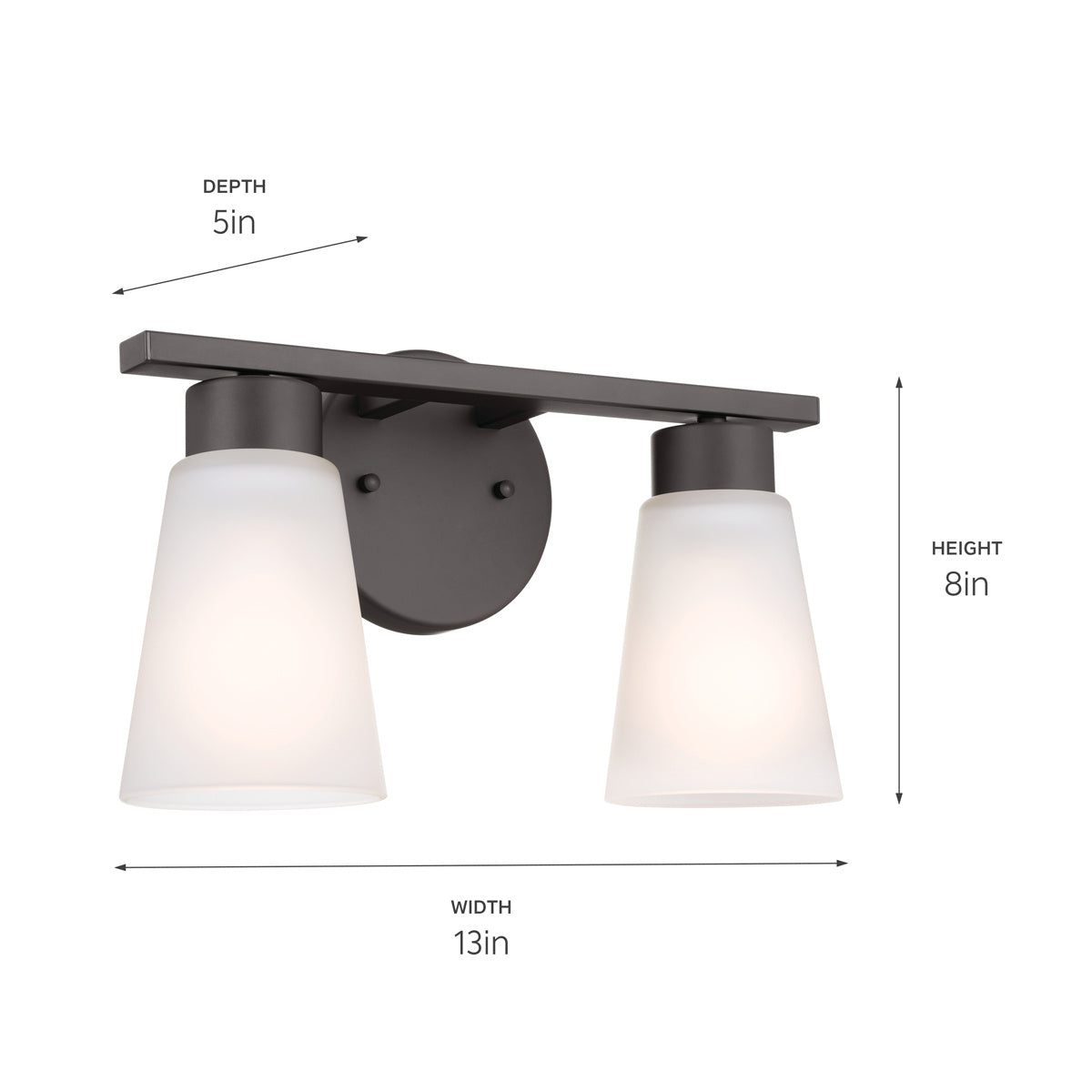 KICHLER 55120OZ Stamos Bath 2 Light - Olde Bronze
