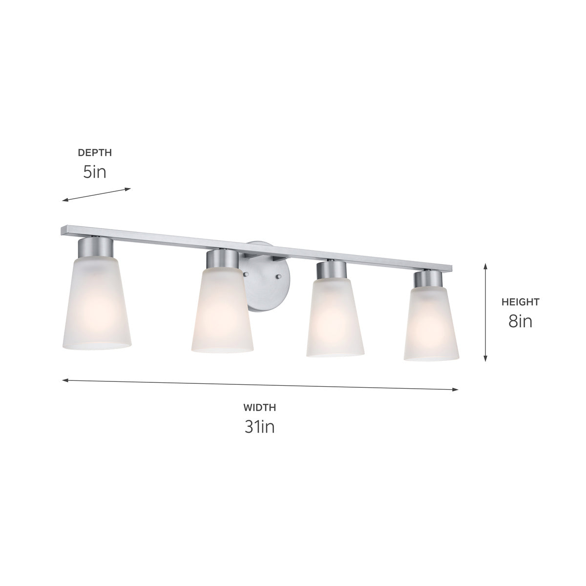 KICHLER 55122NI Stamos Bath 4 Light - Brushed Nickel