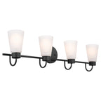 KICHLER 55127BK Erma Bath 4 Light - Black