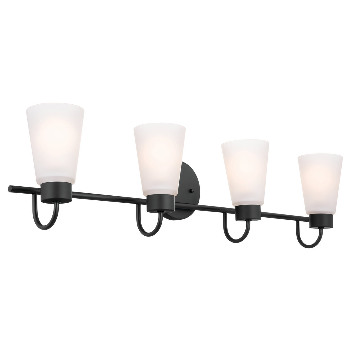 KICHLER 55127BK Erma Bath 4 Light - Black
