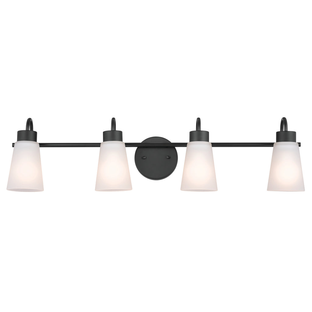 KICHLER 55127BK Erma Bath 4 Light - Black