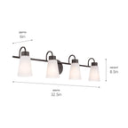 KICHLER 55127OZ Erma Bath 4 Light - Olde Bronze