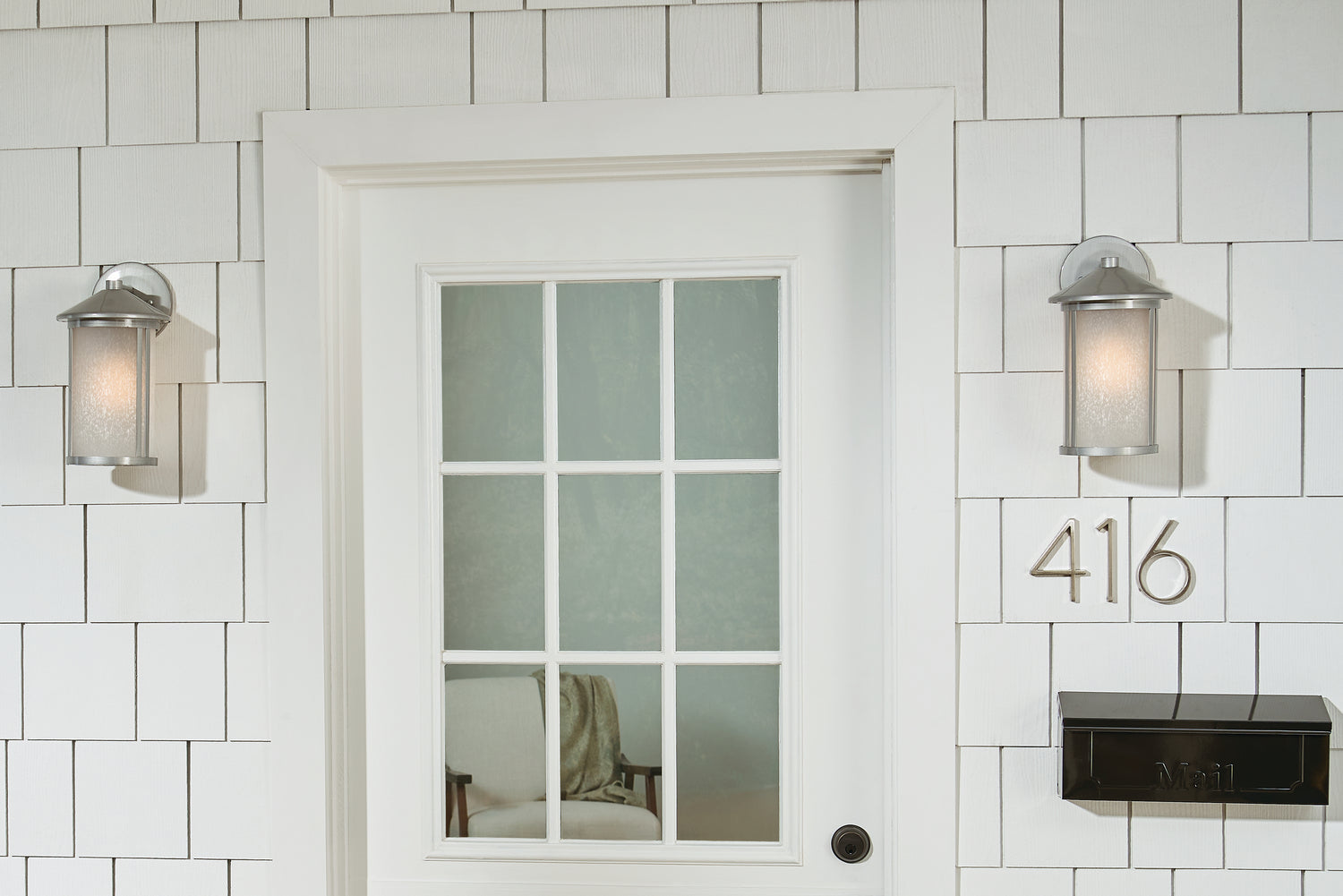 KICHLER 59099BA Lombard Outdoor Wall Medium - Brushed Aluminum