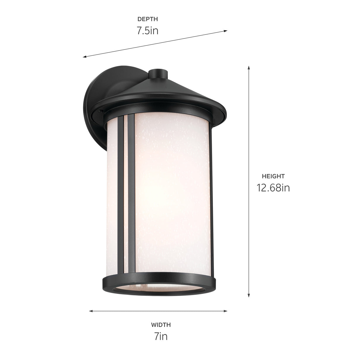 KICHLER 59099BK Lombard Outdoor Wall Medium - Black