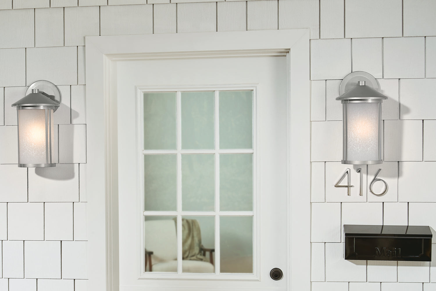 KICHLER 59100BA Lombard Outdoor Wall Large - Brushed Aluminum