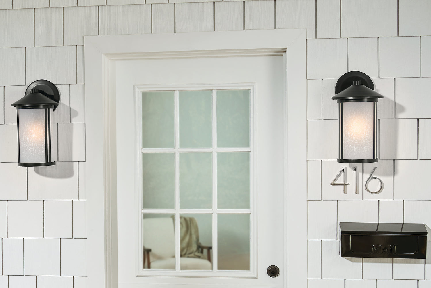 KICHLER 59100BK Lombard Outdoor Wall Large - Black