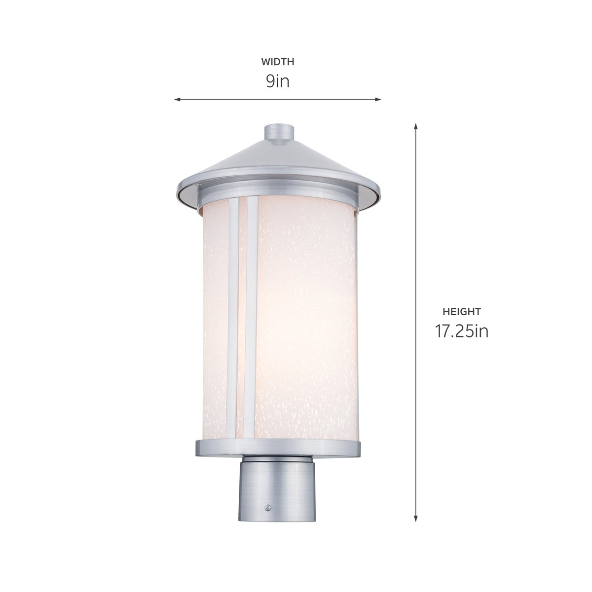 KICHLER 59101BA Lombard Outdoor Post Lantern - Brushed Aluminum