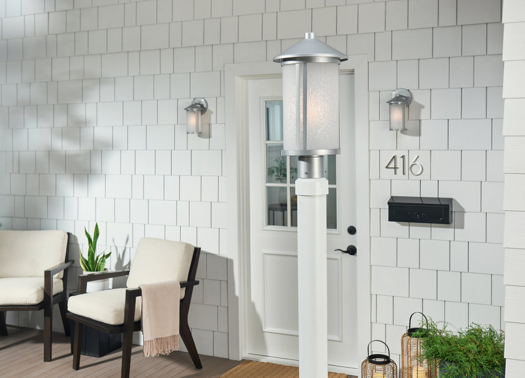 KICHLER 59101BA Lombard Outdoor Post Lantern - Brushed Aluminum