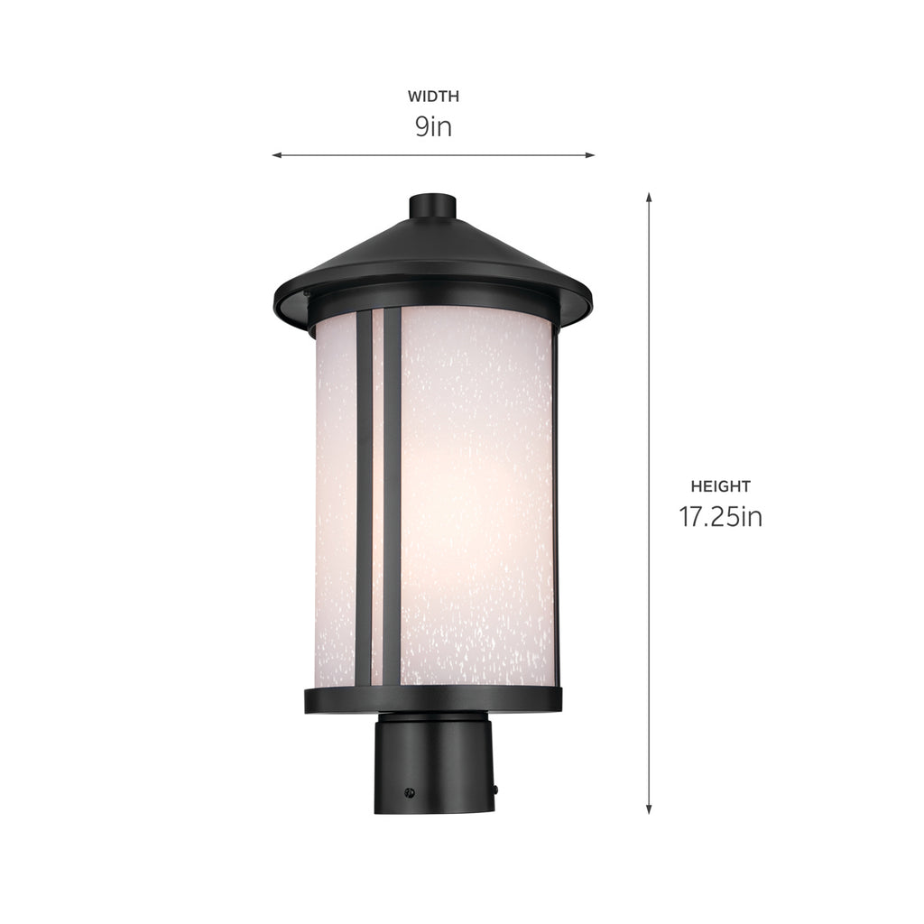KICHLER 59101BK Lombard Outdoor Post Lantern - Black