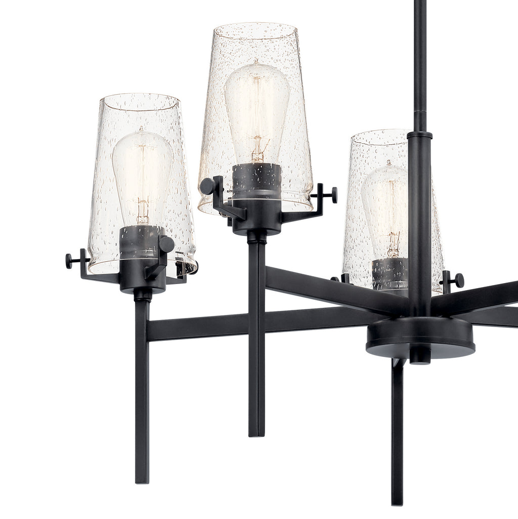 KICHLER 43694BK Alton 27" 5 Light Chandelier Chrome