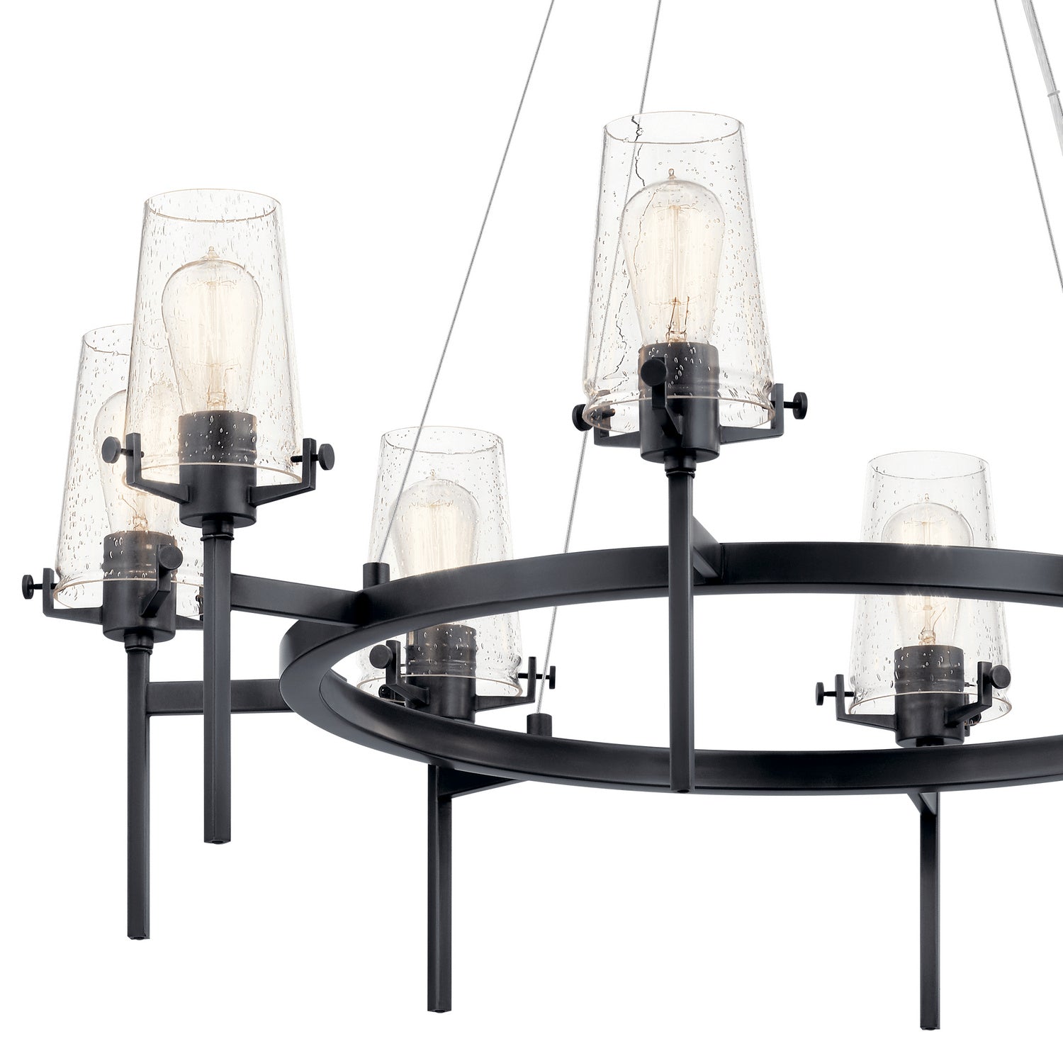 KICHLER 43695BK Alton 38" 8 Light Chandelier Chrome