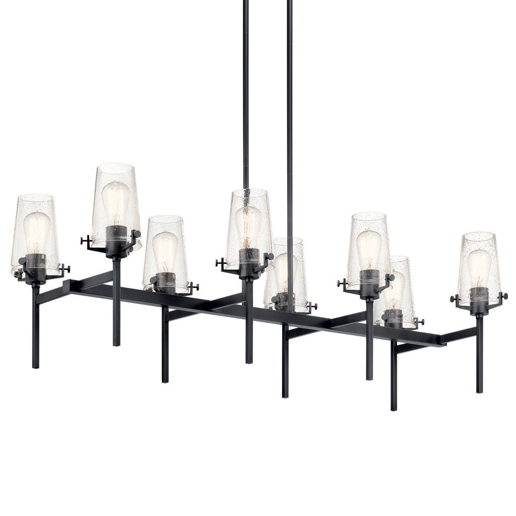 KICHLER 43696BK Alton 46" 8 Light Linear Chandelier Chrome