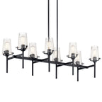 KICHLER 43696BK Alton 46" 8 Light Linear Chandelier Chrome