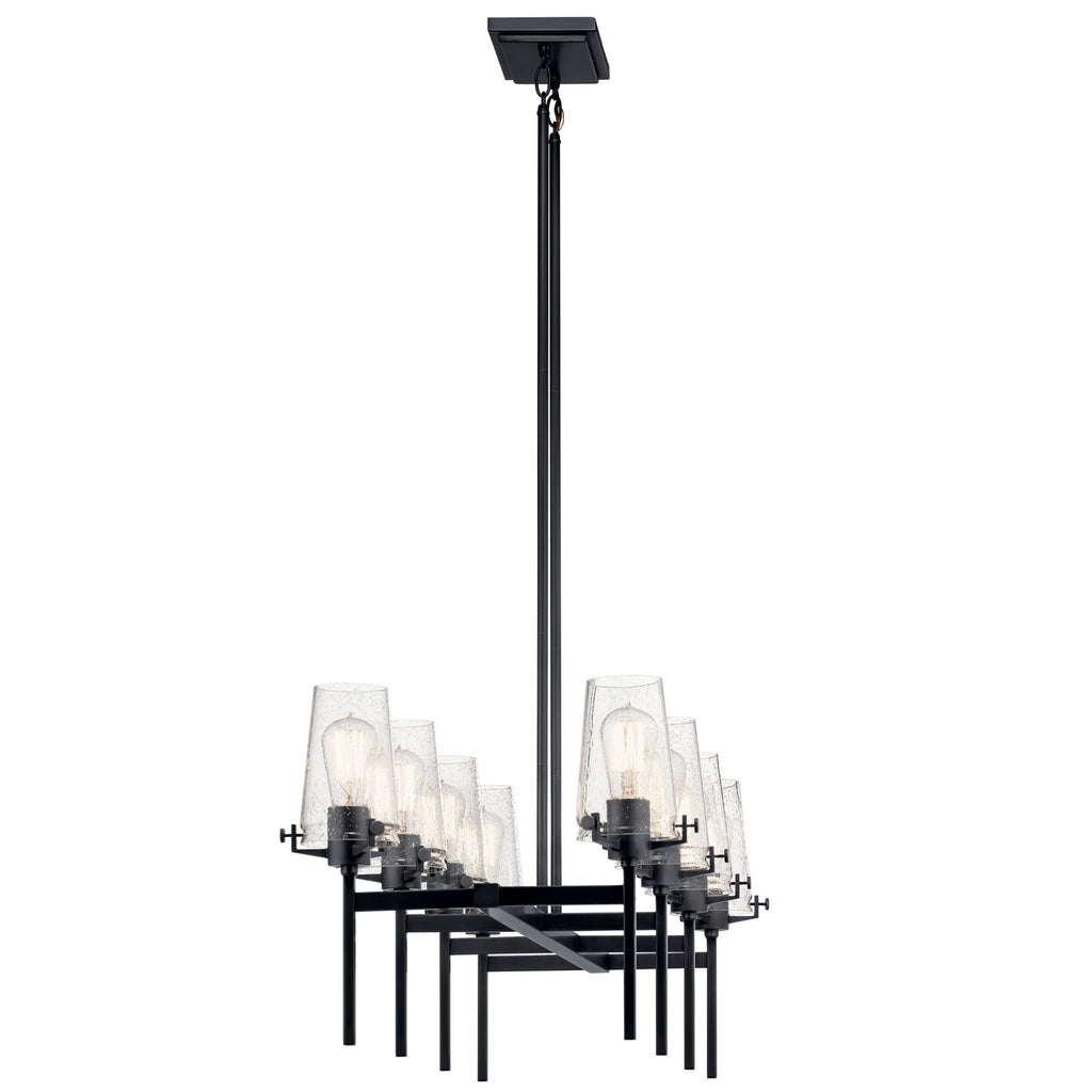 KICHLER 43696BK Alton 46" 8 Light Linear Chandelier Chrome