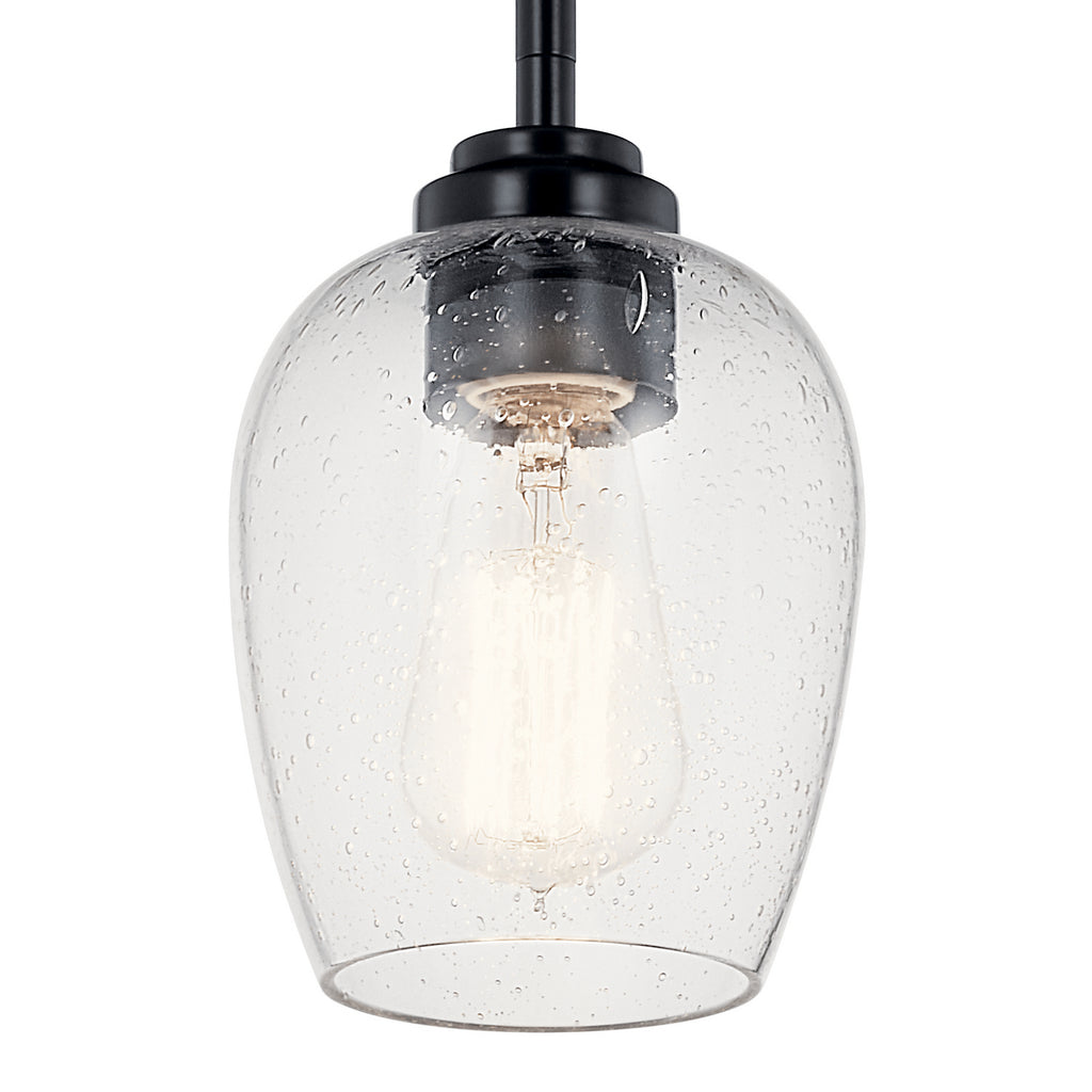 KICHLER 44380BKCS Valserrano 7.75" 1 Light Mini Pendant Black