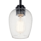 KICHLER 44380BKCS Valserrano 7.75" 1 Light Mini Pendant Black