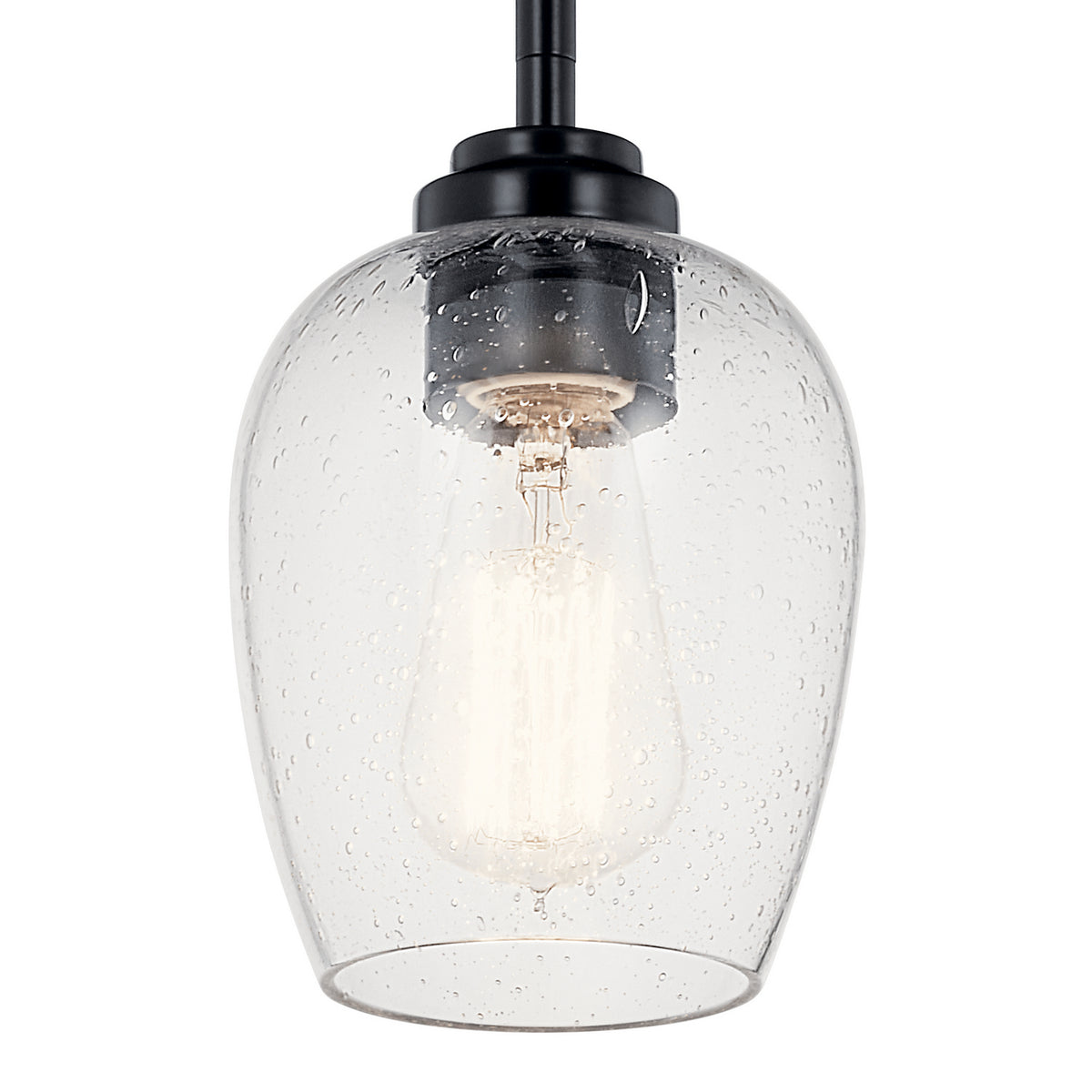 KICHLER 44380BKCS Valserrano 7.75" 1 Light Mini Pendant Black